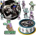 ZESTAW OPŁATEK NA TORT 30CM + 17 POSTACI - ZOMBIE ZOMBI + IMIĘ 24CM 26CM
