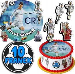ZESTAW OPŁATEK NA TORT 30CM + 17 POSTACI - RONALDO + IMIĘ 24CM 26CM