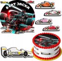 ZESTAW OPŁATEK NA TORT 30CM + 17 POSTACI - F1 FORMUŁA 1 + IMIĘ 24CM 26CM