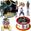 ZESTAW OPŁATEK NA TORT 30CM + 17 POSTACI - ANIME NARUTO + IMIĘ 24CM 26CM