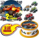 ZESTAW OPŁATEK NA TORT 30CM + 17 POSTACI - BLAZE TRUCK + IMIĘ 24CM 26CM