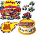 ZESTAW OPŁATEK NA TORT 30CM + 17 POSTACI - BLAZE TRUCK + IMIĘ 24CM 26CM