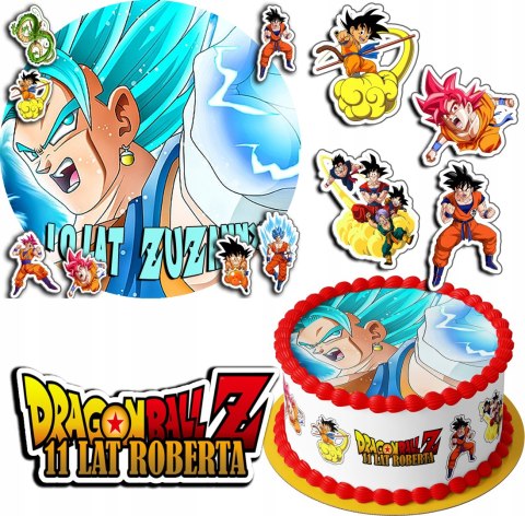ZESTAW OPŁATEK NA TORT 30CM + 17 POSTACI - DRAGON BALL + IMIĘ 24CM 26CM ZESTAW OPŁATEK NA TORT 30CM + 17 POSTACI - DRAGON BALL + IMIĘ 24CM 26CM