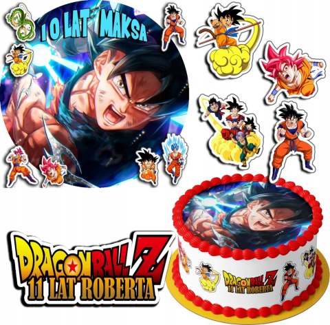 ZESTAW OPŁATEK NA TORT 30CM + 17 POSTACI - DRAGON BALL + IMIĘ 24CM 26CM ZESTAW OPŁATEK NA TORT 30CM + 17 POSTACI - DRAGON BALL + IMIĘ 24CM 26CM