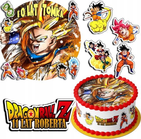 ZESTAW OPŁATEK NA TORT 30CM + 17 POSTACI - DRAGON BALL + IMIĘ 24CM 26CM ZESTAW OPŁATEK NA TORT 30CM + 17 POSTACI - DRAGON BALL + IMIĘ 24CM 26CM