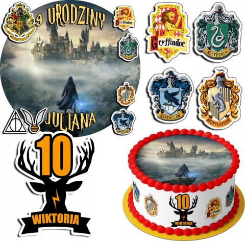 ZESTAW OPŁATEK NA TORT 30CM + 17 POSTACI - HARR.Y POTT.ER + IMIĘ 24CM 26CM ZESTAW OPŁATEK NA TORT 30CM + 17 POSTACI - HARR.Y POTT.ER + IMIĘ 24CM 26CM