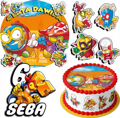 ZESTAW OPŁATEK NA TORT 30CM + 17 POSTACI - SUPER ZINGS + IMIĘ 24CM 26CM ZESTAW OPŁATEK NA TORT 30CM + 17 POSTACI - SUPER ZINGS + IMIĘ 24CM 26CM