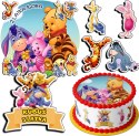 ZESTAW OPŁATEK NA TORT 30CM + 17 POSTACI - KUBUŚ PUCHATEK + IMIĘ 24CM 26CM