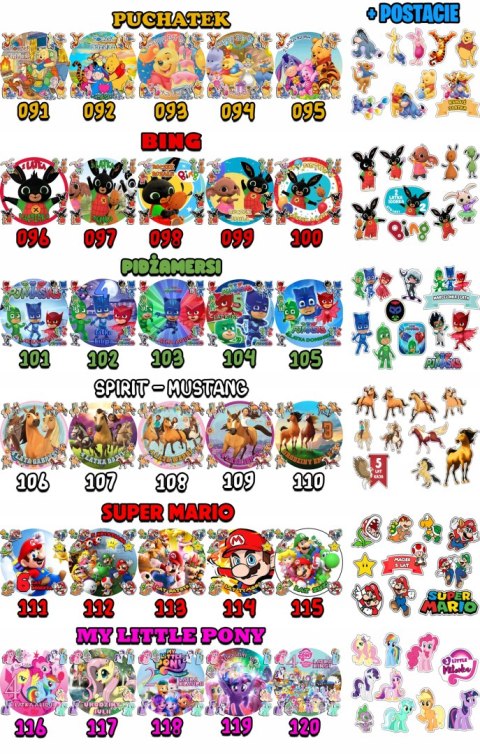 ZESTAW OPŁATEK NA TORT 30CM + 17 POSTACI - SUPER MARIO + IMIĘ 24CM 26CM ZESTAW OPŁATEK NA TORT 30CM + 17 POSTACI - SUPER MARIO + IMIĘ 24CM 26CM