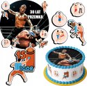 ZESTAW OPŁATEK NA TORT 20CM + 17 POSTACI - MMA HOBBY + IMIĘ 15CM 18CM