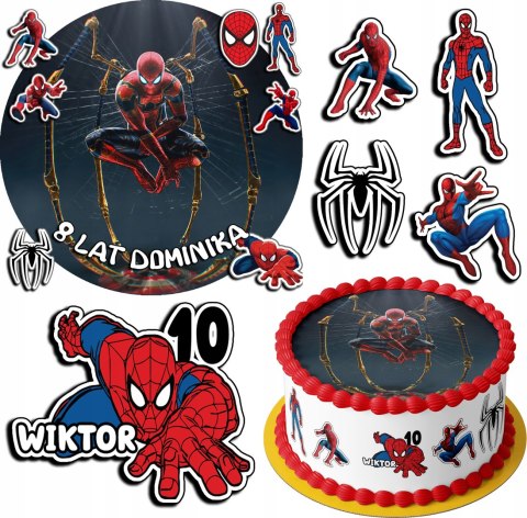 ZESTAW OPŁATEK NA TORT 20CM + 17 POSTACI - SPIDERMAN SPIDEY + IMIĘ 15CM 18 ZESTAW OPŁATEK NA TORT 20CM + 17 POSTACI - SPIDERMAN SPIDEY + IMIĘ 15CM 18