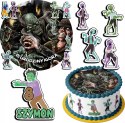 ZESTAW OPŁATEK NA TORT 20CM + 17 POSTACI - ZOMBIE + IMIĘ 15CM 18CM