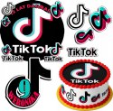 ZESTAW OPŁATEK NA TORT 20CM + 17 POSTACI - TIKK-TOOKK + IMIĘ 15CM 18CM