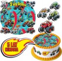 ZESTAW OPŁATEK NA TORT 20CM + 17 POSTACI - BLAZE TRUCK + IMIĘ 15CM 18CM