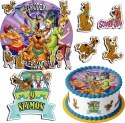 ZESTAW OPŁATEK NA TORT 20CM + 17 POSTACI - SCOOBY-DOO + IMIĘ 15CM 18CM