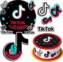 ZESTAW OPŁATEK NA TORT 20CM + 17 POSTACI - TIKK-TOOKK + IMIĘ 15CM 18CM