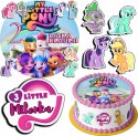ZESTAW OPŁATEK NA TORT 20CM + 17 POSTACI - MY LITTLE PONY + IMIĘ 15CM 18CM
