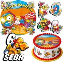 ZESTAW OPŁATEK NA TORT 20CM + 17 POSTACI - SUPER ZINGS + IMIĘ 15CM 18CM