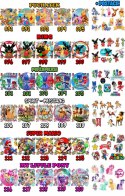 ZESTAW OPŁATEK NA TORT 20CM + 17 POSTACI - SUPER MARIO BRO + IMIĘ 15CM 18CM