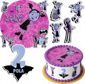 ZESTAW OPŁATEK NA TORT 20CM + 17 POSTACI - VAMPIRINA + IMIĘ 15CM 18CM