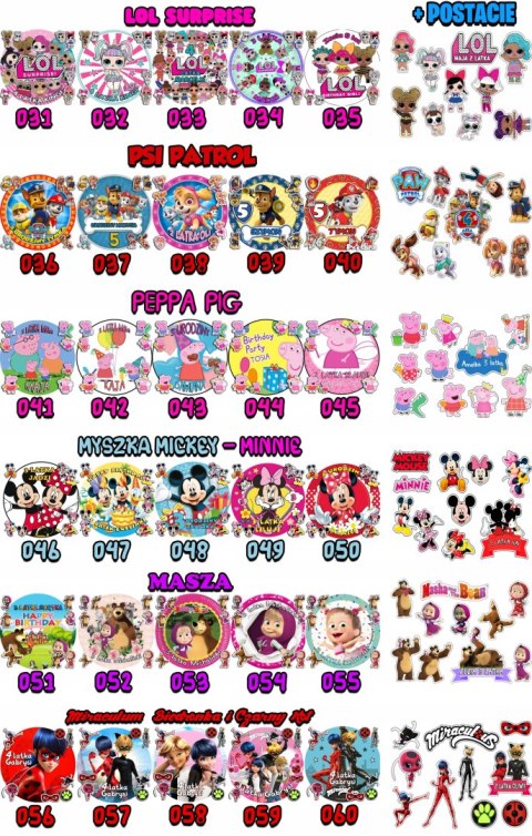 ZESTAW OPŁATEK NA TORT 20CM + 17 POSTACI - VAMPIRINA + IMIĘ 15CM 18CM ZESTAW OPŁATEK NA TORT 20CM + 17 POSTACI - VAMPIRINA + IMIĘ 15CM 18CM