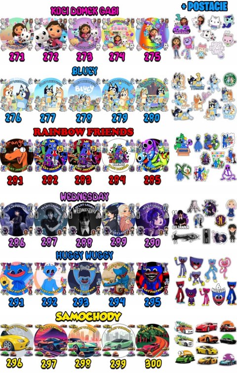 ZESTAW OPŁATEK NA TORT 20CM + 17 POSTACI - VAMPIRINA + IMIĘ 15CM 18CM ZESTAW OPŁATEK NA TORT 20CM + 17 POSTACI - VAMPIRINA + IMIĘ 15CM 18CM