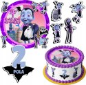 ZESTAW OPŁATEK NA TORT 20CM + 17 POSTACI - VAMPIRINA + IMIĘ 15CM 18CM