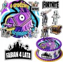 ZESTAW OPŁATEK NA TORT 20CM + 17 POSTACI - FORTNITE GRY + IMIĘ 15CM 18CM