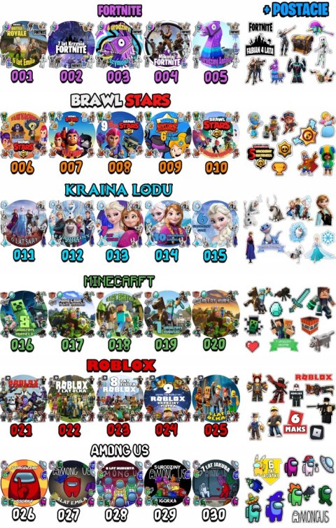 ZESTAW OPŁATEK NA TORT 20CM + 17 POSTACI - ROBLOX + IMIĘ 15CM 18CM ZESTAW OPŁATEK NA TORT 20CM + 17 POSTACI - ROBLOX + IMIĘ 15CM 18CM