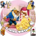 OPŁATEK NA TORT 30CM - PIĘKNA I BESTIA BAJKA + IMIĘ + GRATIS! 24CM 26CM