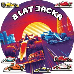 OPŁATEK NA TORT 30CM - F1 FORMUŁA 1 + IMIĘ + GRATIS! 24CM 26CM