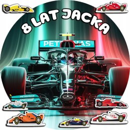 OPŁATEK NA TORT 30CM - F1 FORMUŁA 1 + IMIĘ + GRATIS! 24CM 26CM