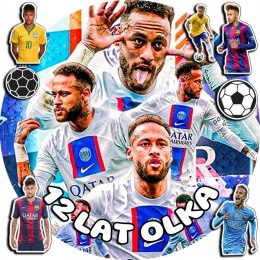 OPŁATEK NA TORT 30CM - PIŁKA NOŻNA NEYMAR + IMIĘ + GRATIS! 24CM 26CM