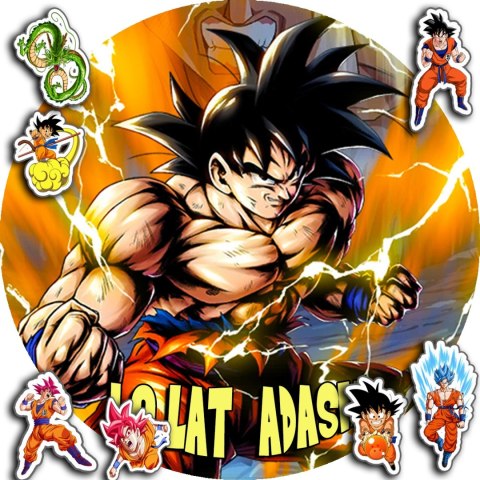 OPŁATEK NA TORT 30CM - DRAGON BALL ANIME + IMIĘ + GRATIS! 24CM 26CM