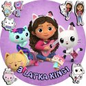 OPŁATEK NA TORT 30CM - KOCI DOMEK GABI + IMIĘ + GRATIS! 24CM 26CM