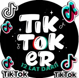 OPŁATEK NA TORT 30CM - TIKKTOKK + IMIĘ + GRATIS! 24CM 26CM