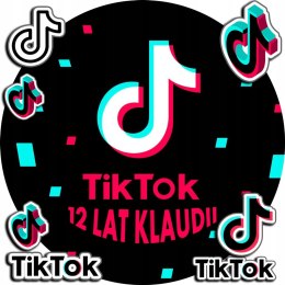 OPŁATEK NA TORT 30CM - TIKKTOKK + IMIĘ + GRATIS! 24CM 26CM
