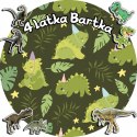 OPŁATEK NA TORT 30CM - DINOZAURY DINO + IMIĘ + GRATIS! 24CM 26CM