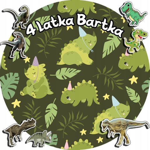 OPŁATEK NA TORT 30CM - DINOZAURY DINO + IMIĘ + GRATIS! 24CM 26CM OPŁATEK NA TORT 30CM - DINOZAURY DINO + IMIĘ + GRATIS! 24CM 26CM