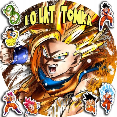 OPŁATEK NA TORT 30CM - DRAGON BALL ANIME + IMIĘ + GRATIS! 24CM 26CM OPŁATEK NA TORT 30CM - DRAGON BALL ANIME + IMIĘ + GRATIS! 24CM 26CM