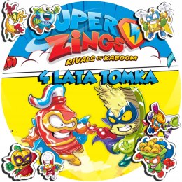 OPŁATEK NA TORT 30CM - SUPER ZINGS + IMIĘ + GRATIS! 24CM 26CM