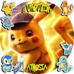 OPŁATEK NA TORT 30CM - POKEMON BAJKA + IMIĘ + GRATIS! 24CM 26CM
