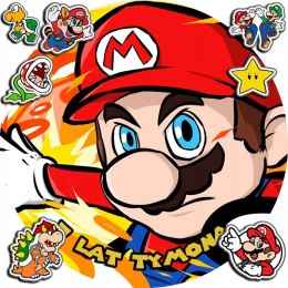 OPŁATEK NA TORT 30CM - SUPER MARIO BROS + IMIĘ + GRATIS! 24CM 26CM