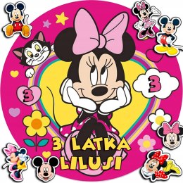 OPŁATEK NA TORT 30CM - MYSZKA MICKEY MINNIE + IMIĘ + GRATIS! 24CM 26CM