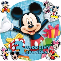 OPŁATEK NA TORT 30CM - MYSZKA MICKEY MINNIE + IMIĘ + GRATIS! 24CM 26CM