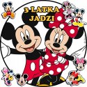 OPŁATEK NA TORT 30CM - MYSZKA MICKEY MINNIE + IMIĘ + GRATIS! 24CM 26CM