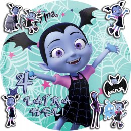 OPŁATEK NA TORT 30CM - VAMPIRINA BAJKA + IMIĘ + GRATIS! 24CM 26CM