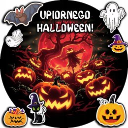 OPŁATEK NA TORT 20CM - HALLOWEEN DYNIA PAJĄKI + IMIĘ + GRATIS! 15CM 18CM