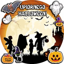 OPŁATEK NA TORT 20CM - HALLOWEEN DYNIA PAJĄKI + IMIĘ + GRATIS! 15CM 18CM