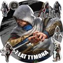 OPŁATEK NA TORT 20CM - ASSASSIN GRY GRA + IMIĘ + GRATIS! 15CM 18CM